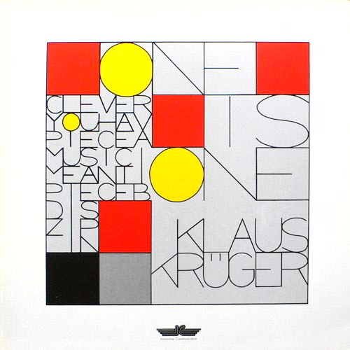 Pochette de l'album One Is One de Klaus Kruger (1981)