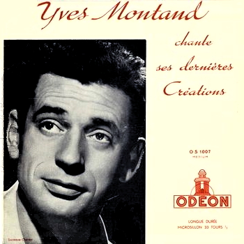 Pochette de Yves Montand ‎Chante Ses Dernières Créations